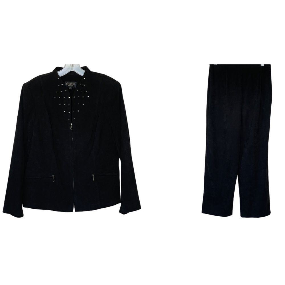Vintage Studio I Petite Pants Set Black